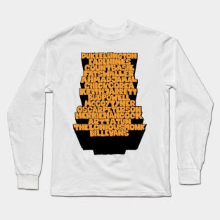 Jazz Legends in Type: The Jazz Pianists Long Sleeve T-Shirt